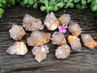 Natural Smokey Amethyst Spirit Quartz Clusters x 12 From Boekenhouthoek, South Africa