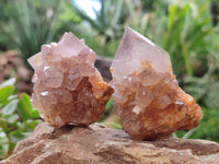 Natural Smokey Amethyst Spirit Quartz Clusters x 12 From Boekenhouthoek, South Africa