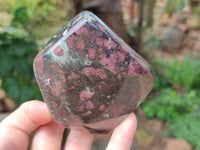 Polished Ruby Corundum In Chrome Verdite Free Forms x 3 From Zimbabwe