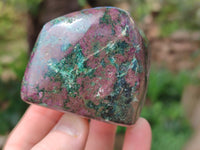 Polished Ruby Corundum In Chrome Verdite Free Forms x 3 From Zimbabwe