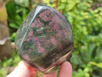 Polished Ruby Corundum In Chrome Verdite Free Forms x 3 From Zimbabwe