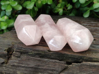 Polished Double Terminated Rose Quartz Points x 6 From Ambatondrazaka, Madagascar