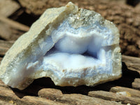 Natural Blue Lace Agate Geode Specimens x 12 From Nsanje, Malawi