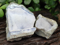 Natural Blue Lace Agate Geode Specimens x 12 From Nsanje, Malawi