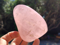 Polished Rose Quartz Standing Free Forms x 5 From Ambatondrazaka, Madagascar