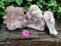 Natural Jacaranda Amethyst Quartz Clusters x 3 From Mumbwa, Zambia