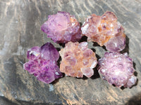 Natural Dark Purple Amethyst Spirit Quartz Clusters x 70 From Boekenhouthoek, South Africa