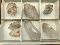 Polished Inclusion Quartz Crystals x 7 From Madagascar