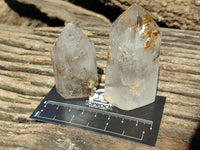 Polished Inclusion Quartz Crystals x 7 From Madagascar