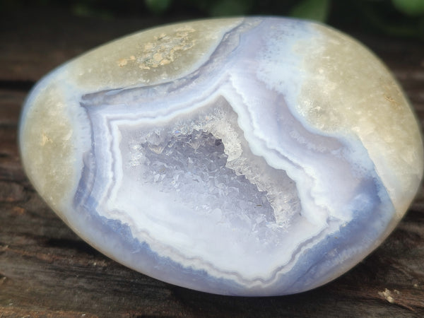 Polished Blue Lace Agate Geodes x 6 From Nsanje, Malawi