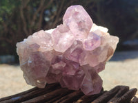 Natural Jacaranda Amethyst Quartz Clusters x 3 From Mumbwa, Zambia