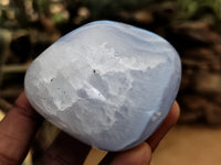 Polished Blue Lace Agate Geodes x 12 From Nsanje, Malawi