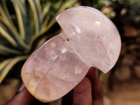 Polished Rose Quartz Mushrooms x 6 From Ambatondrazaka, Madagascar