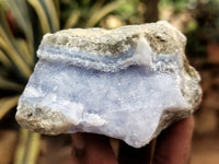 Natural Blue Lace Agate Geode Specimens x 12 From Nsanje, Malawi