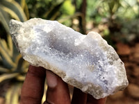 Natural Blue Lace Agate Geode Specimens x 12 From Nsanje, Malawi