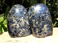 Polished Iolite Standing Free Forms x 2 From Ambatofinandrahana, Madagascar