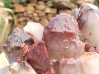 Natural Red Hematoid Quartz Cluster x 1 From Karoi, Zimbabwe