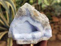 Natural Blue Lace Agate Geode Specimens x 12 From Nsanje, Malawi