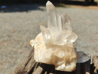 Natural Clear Quartz Clusters x 7 from Madagascar