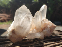 Natural Clear Quartz Clusters x 7 from Madagascar