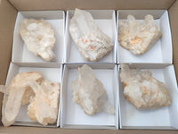 Natural Clear Quartz Clusters x 7 from Madagascar