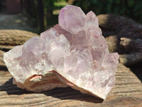 Natural Jacaranda Amethyst Quartz Clusters x 3 From Mumbwa, Zambia