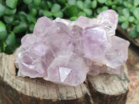 Natural Jacaranda Amethyst Quartz Clusters x 3 From Mumbwa, Zambia