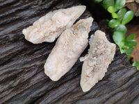 Natural Drusy Quartz Coated Calcite Pseudomorph Crystals x 20 From Lesotho