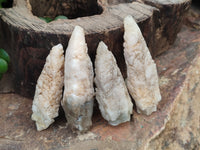 Natural Drusy Quartz Coated Calcite Pseudomorph Crystals x 20 From Lesotho