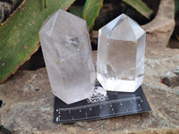 Polished Frosted Quartz Crystal Points x 4 From Madagascar