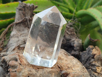 Polished Frosted Quartz Crystal Points x 4 From Madagascar