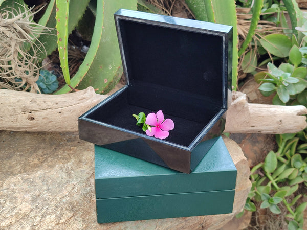 Hand Made Black Basalt Jewellery Box x 1 From South Africa