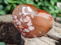 Polished Fossil Flower Agate Hearts x 6 From Antsahalova, Madagascar