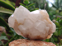 Natural White Quartz Clusters x 2 from Madagascar