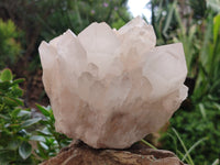 Natural White Quartz Clusters x 2 from Madagascar