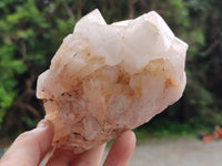 Natural White Quartz Clusters x 2 from Madagascar