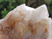 Natural White Quartz Clusters x 2 from Madagascar