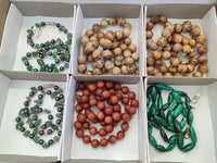 Hand Made Mixed Stone Bead Necklaces x 6 From Southern Africa