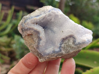 Natural Blue Lace Agate Geode Specimens x 12 From Nsanje, Malawi