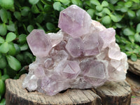 Natural Jacaranda Amethyst Quartz Clusters x 3 From Mumbwa, Zambia