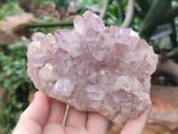 Natural Jacaranda Amethyst Quartz Clusters x 3 From Mumbwa, Zambia