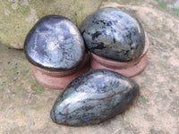 Polished Rare Pharaoh Stone Pyrite in Basalt Free Forms x 5 Iron Duke Mine, Zimbabwe