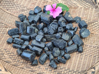 Natural Alluvial Schorl Black Tourmaline Crystals x 2 Kg Lot From Zimbabwe