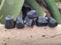 Natural Alluvial Schorl Black Tourmaline Crystals x 2 Kg Lot From Zimbabwe