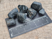 Natural Alluvial Schorl Black Tourmaline Crystals x 2 Kg Lot From Zimbabwe