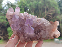 Natural Jacaranda Amethyst Quartz Clusters x 3 From Mumbwa, Zambia