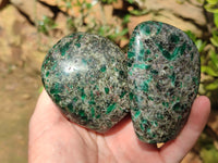 Polished Emerald Mica In Matrix Standing Free Forms x 4 From Mutoko, Zimbabwe