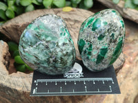 Polished Emerald Mica In Matrix Standing Free Forms x 4 From Mutoko, Zimbabwe