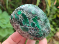 Polished Emerald Mica In Matrix Standing Free Forms x 4 From Mutoko, Zimbabwe