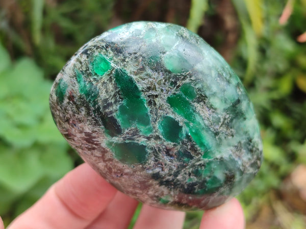 Polished Emerald Mica In Matrix Standing Free Forms x 4 From Mutoko, Zimbabwe